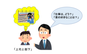 上司と部下の会話のイラスト