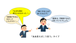 ああ言えばこう言うタイプのイラスト