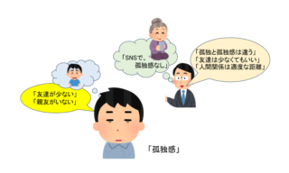 孤独感を覚える人のイラスト