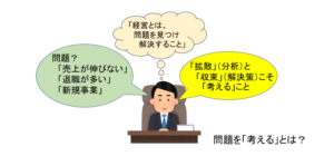 経営を考える社長のイラスト