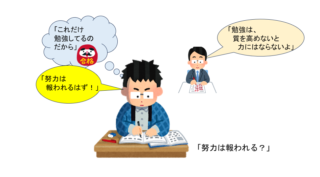 受験勉強する人のイラスト
