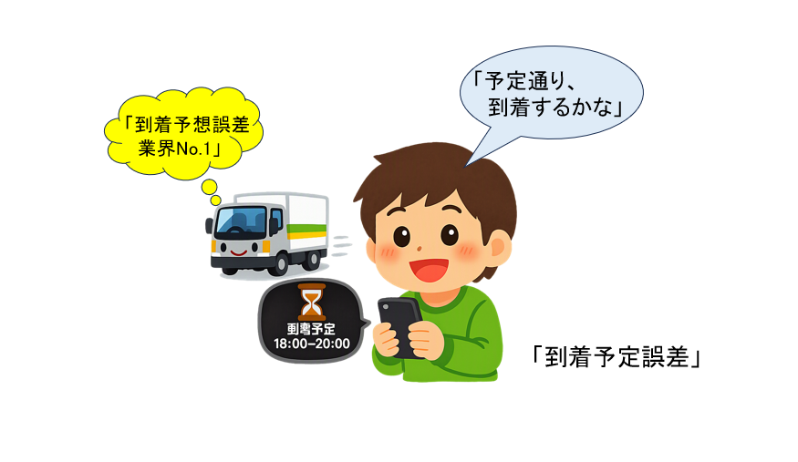 宅配を待つ少年のイラスト